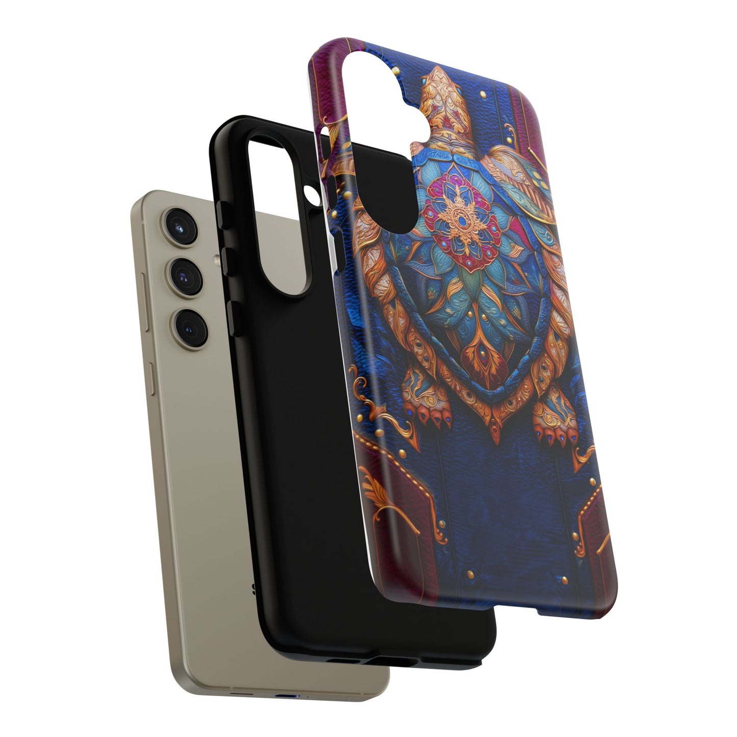 Tortue de Sagesse : Mandala Ornemental sur Cuir