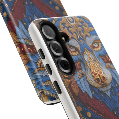 Loup des Glaces : Ornements Baroques et Fourrure Bleue