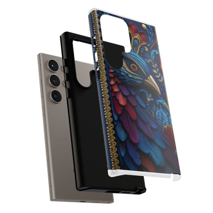 Paon Royal : Broderie de Luxe et Plumes Précieuses