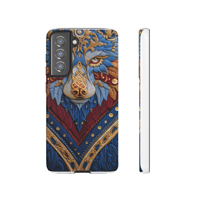 Loup des Glaces : Ornements Baroques et Fourrure Bleue