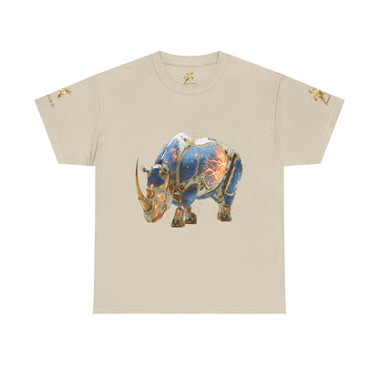 Rhinocéros Cyborg Majestueux : Art Numérique Futuriste