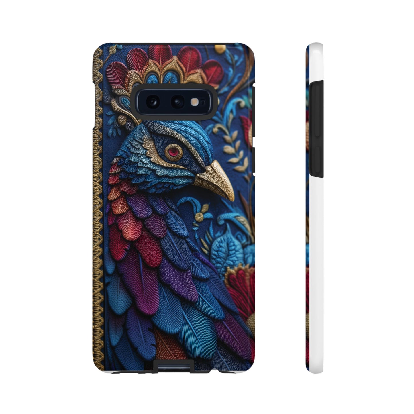 Paon Royal : Broderie de Luxe et Plumes Précieuses