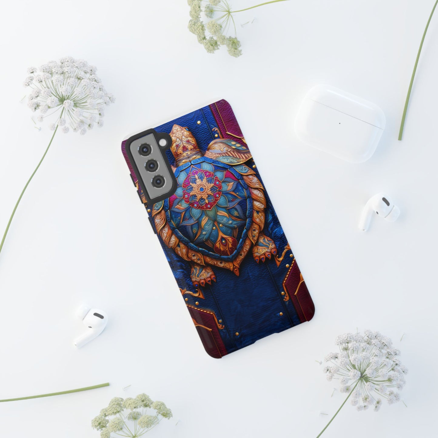 Tortue de Sagesse : Mandala Ornemental sur Cuir