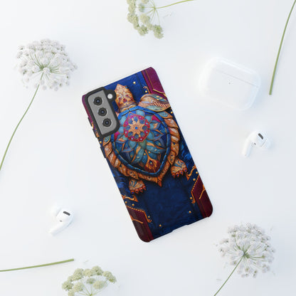 Tortue de Sagesse : Mandala Ornemental sur Cuir