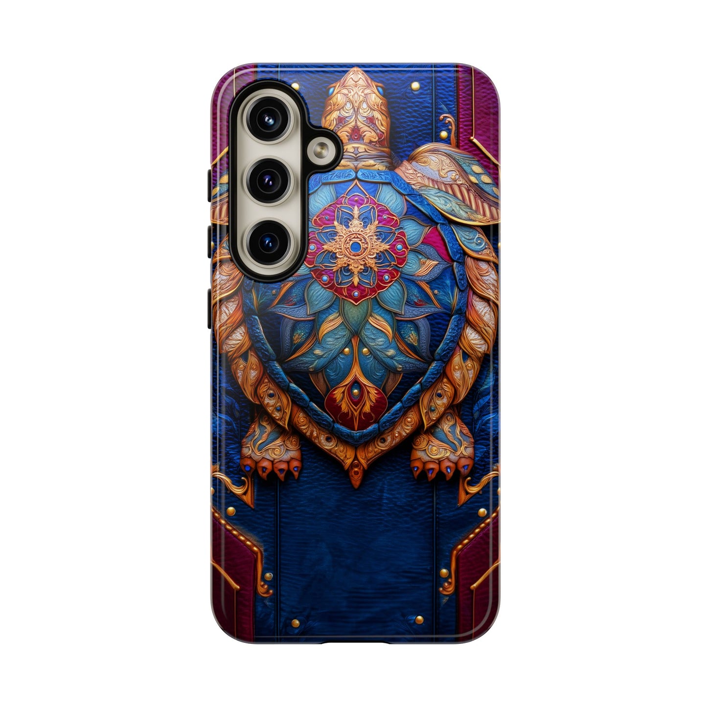 Tortue de Sagesse : Mandala Ornemental sur Cuir