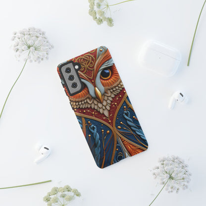 Hibou Royal : Art Textile Brodé et Cuir