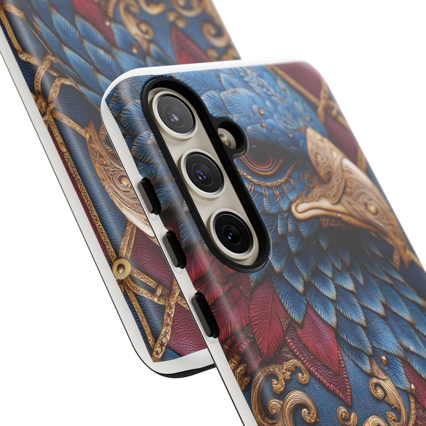 Leather Feather Eagle Sculpture Case — "Aigle Impérial"