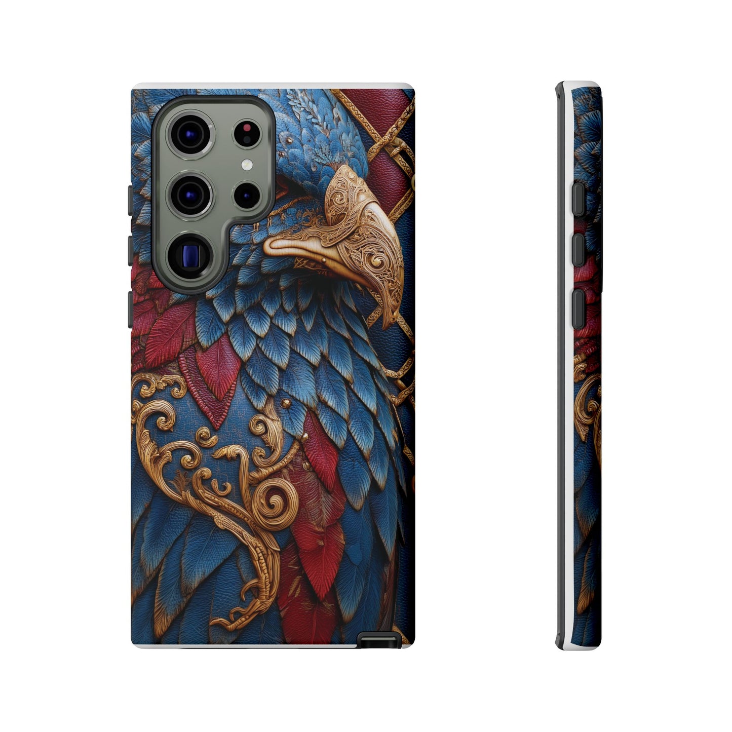 Leather Feather Eagle Sculpture Case — "Aigle Impérial"