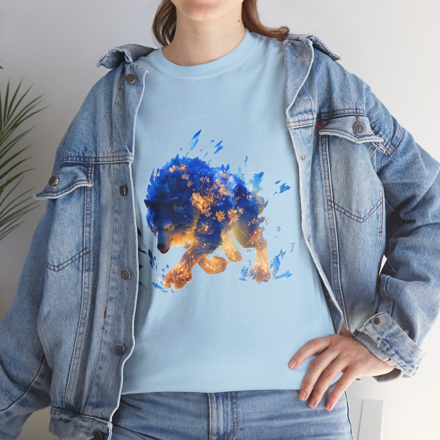 Loup Esprit du Froid et de la Flamme : Art Fantastique Cristallin