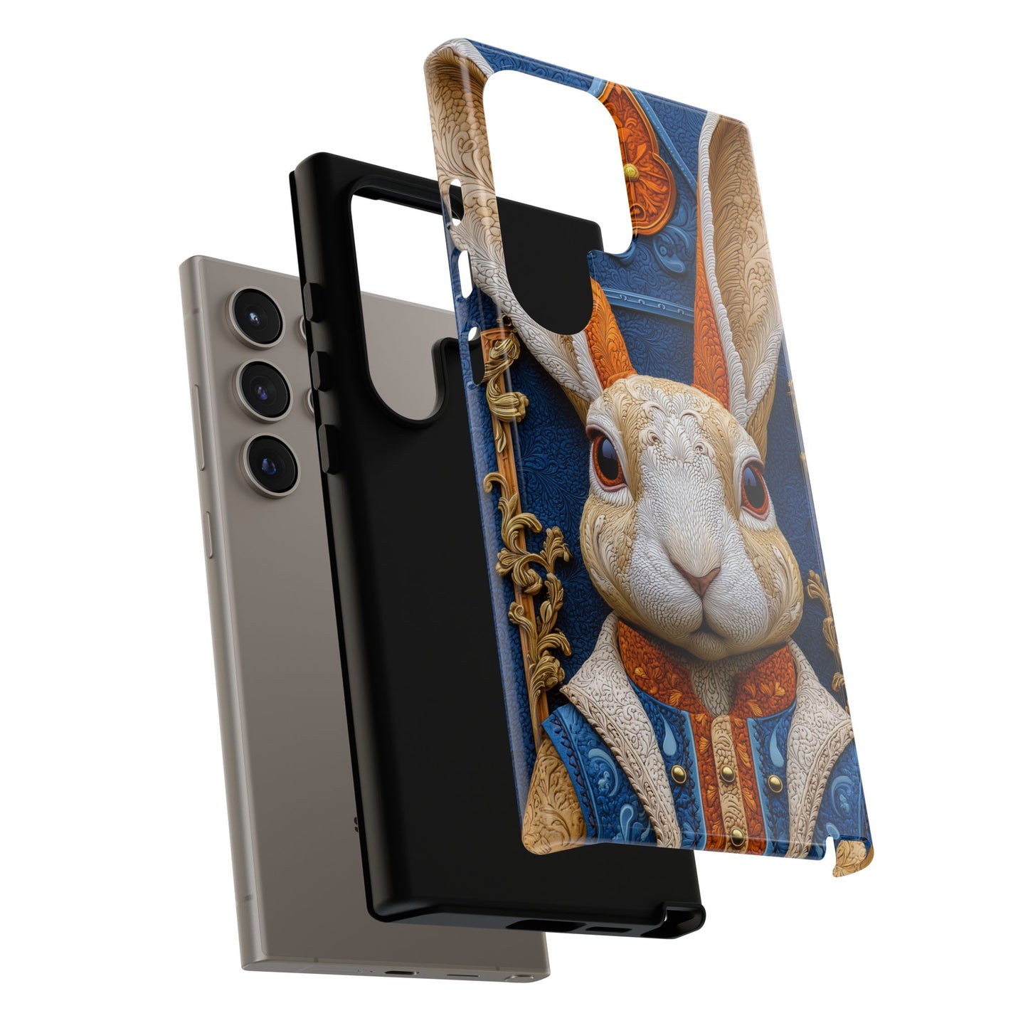 Le Lapin Gentilhomme : Portrait Brodé en Veston