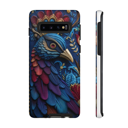 Paon Royal : Broderie de Luxe et Plumes Précieuses