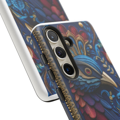 Paon Royal : Broderie de Luxe et Plumes Précieuses