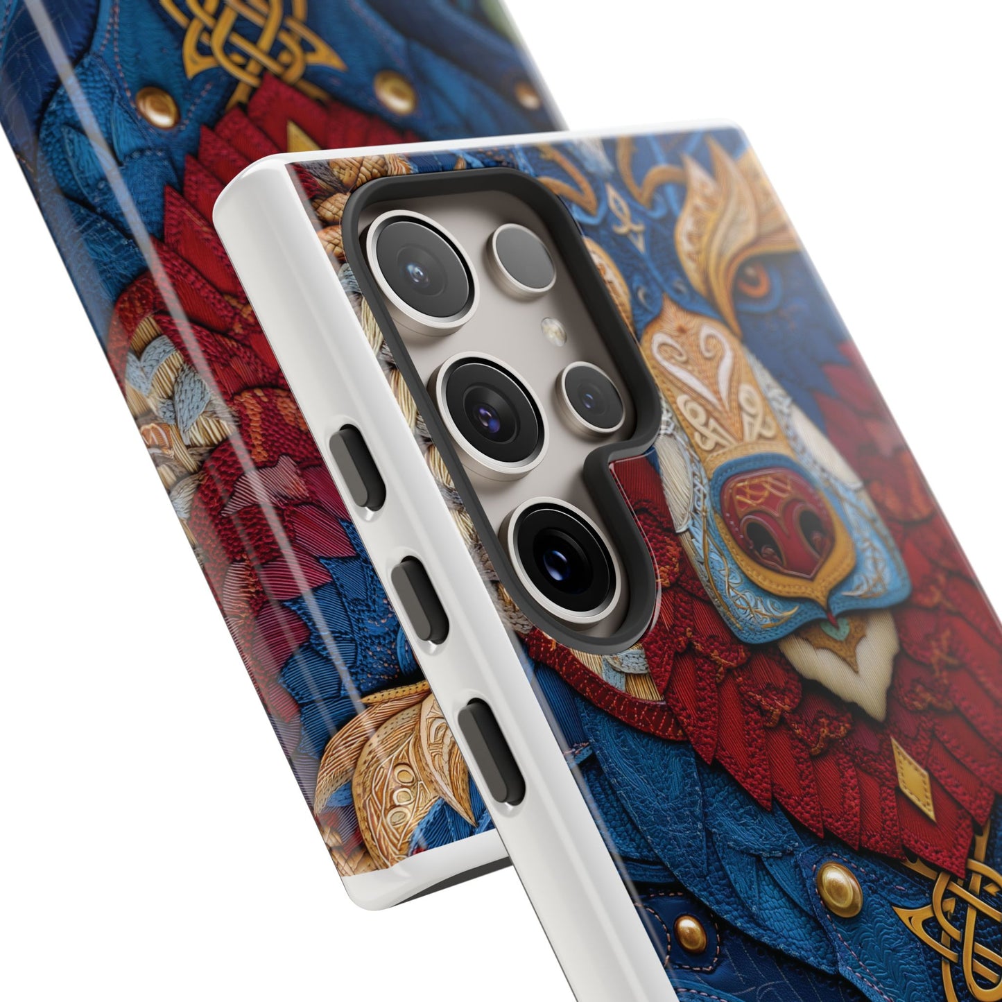 L'Ours Guerrier : Totem Celtique sur Cuir et Or