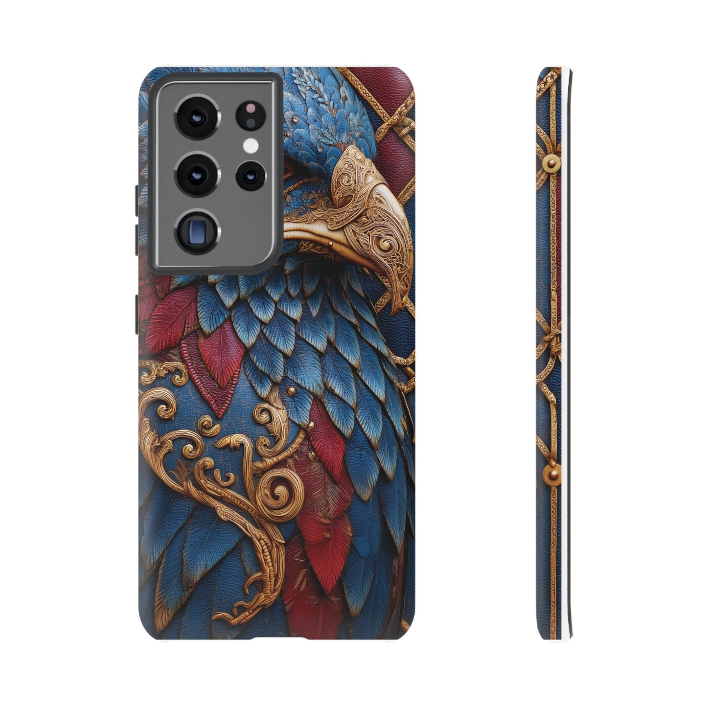 Leather Feather Eagle Sculpture Case — "Aigle Impérial"