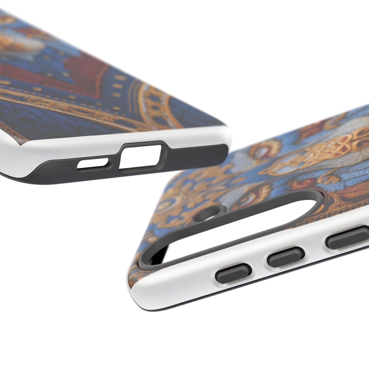 Loup des Glaces : Ornements Baroques et Fourrure Bleue