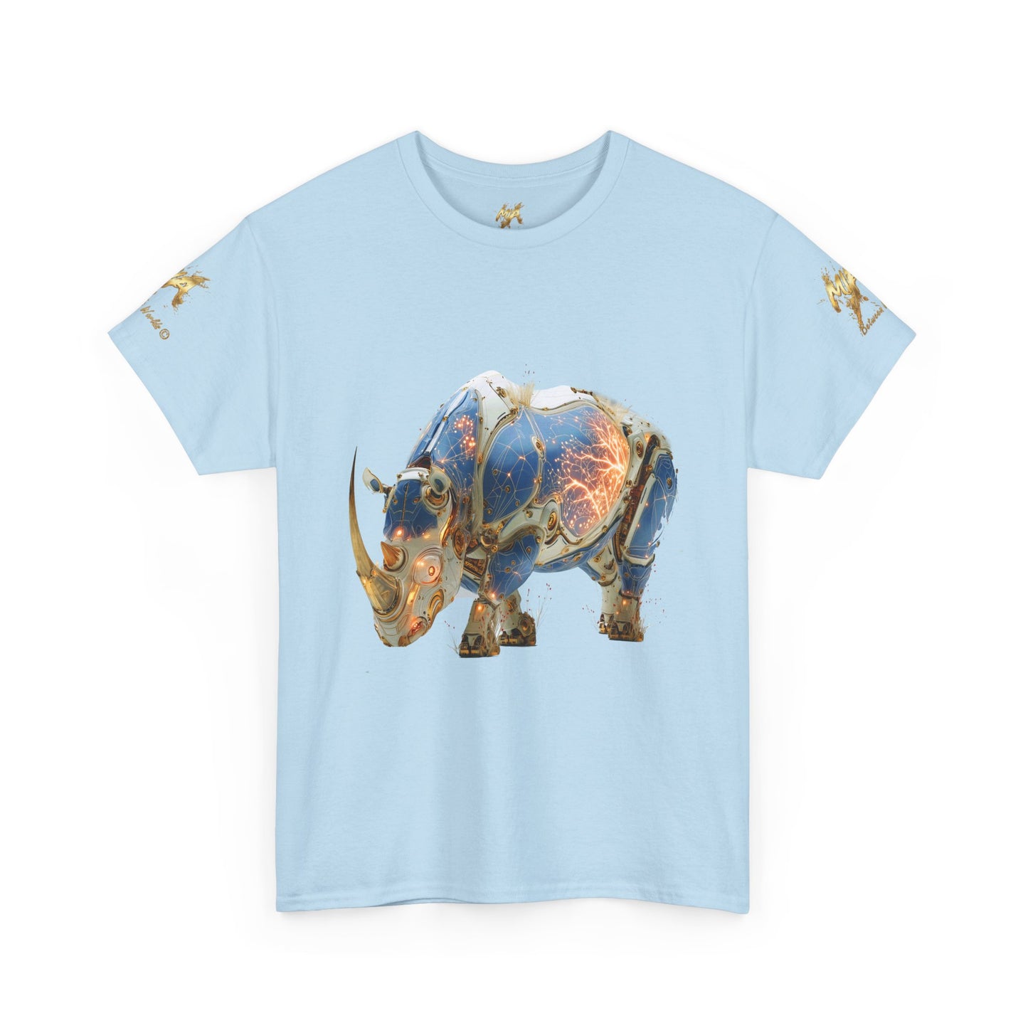 Rhinocéros Cyborg Majestueux : Art Numérique Futuriste