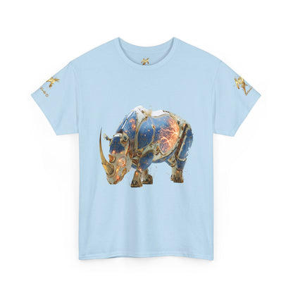 Rhinocéros Cyborg Majestueux : Art Numérique Futuriste