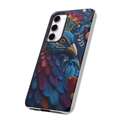 Paon Royal : Broderie de Luxe et Plumes Précieuses