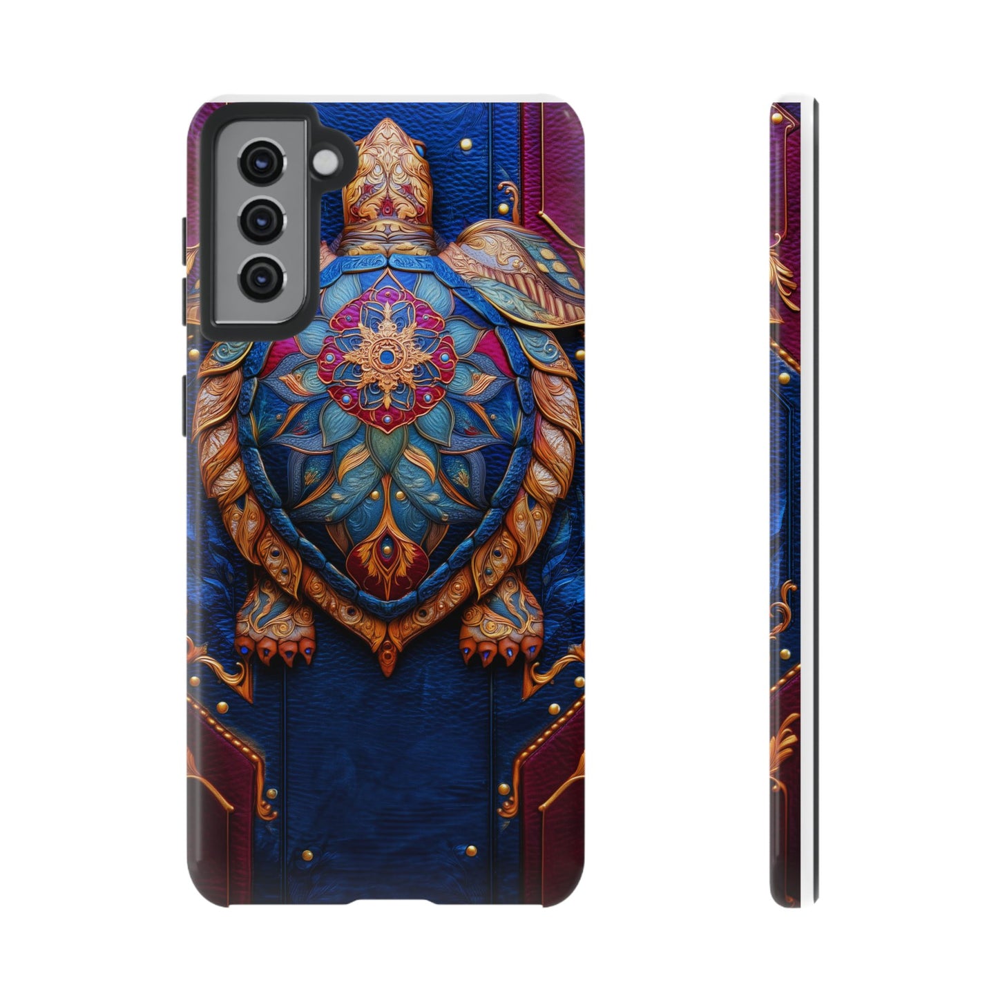 Tortue de Sagesse : Mandala Ornemental sur Cuir