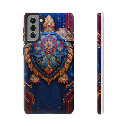 Tortue de Sagesse : Mandala Ornemental sur Cuir