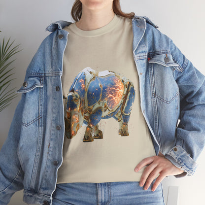 Rhinocéros Cyborg Majestueux : Art Numérique Futuriste