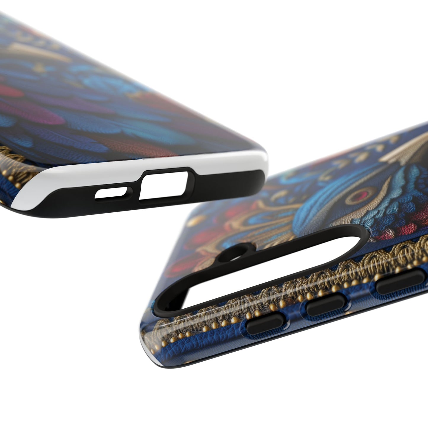 Paon Royal : Broderie de Luxe et Plumes Précieuses