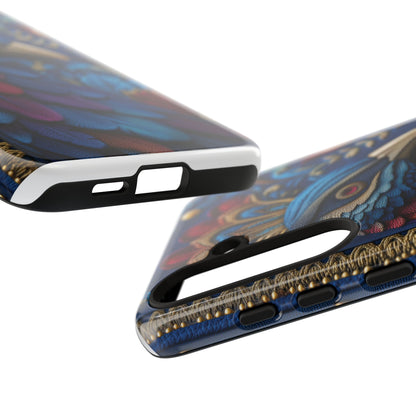 Paon Royal : Broderie de Luxe et Plumes Précieuses