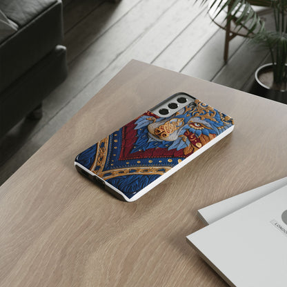 Loup des Glaces : Ornements Baroques et Fourrure Bleue