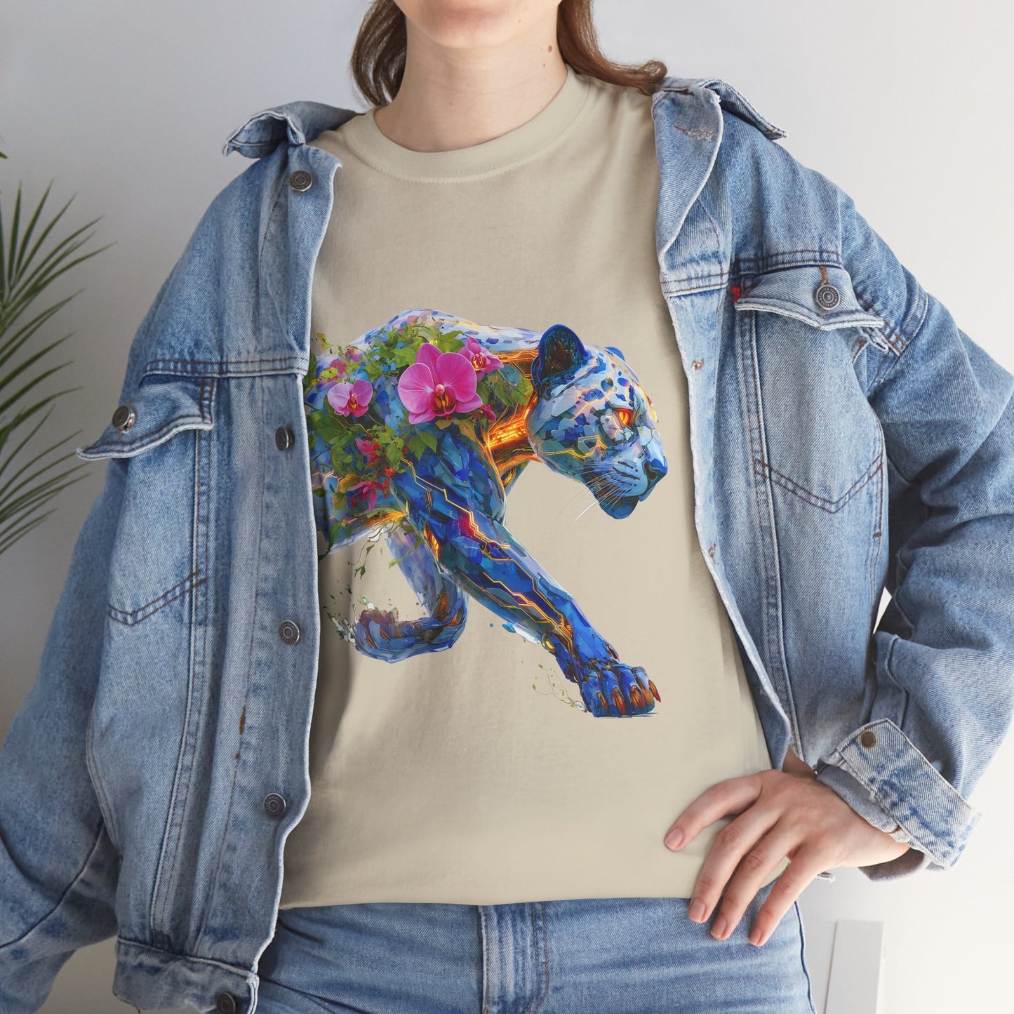 Jaguar Mécano-Botanique : Art Conceptuel de la Nature Futuriste T-shirt essentiel