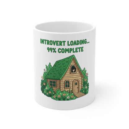 Introvert Loading 99% - Humour Batterie Sociale et Cabane Cosy