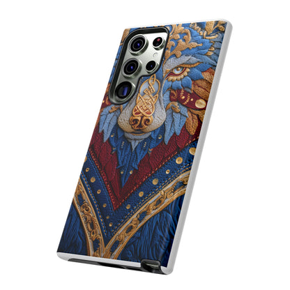 Loup des Glaces : Ornements Baroques et Fourrure Bleue