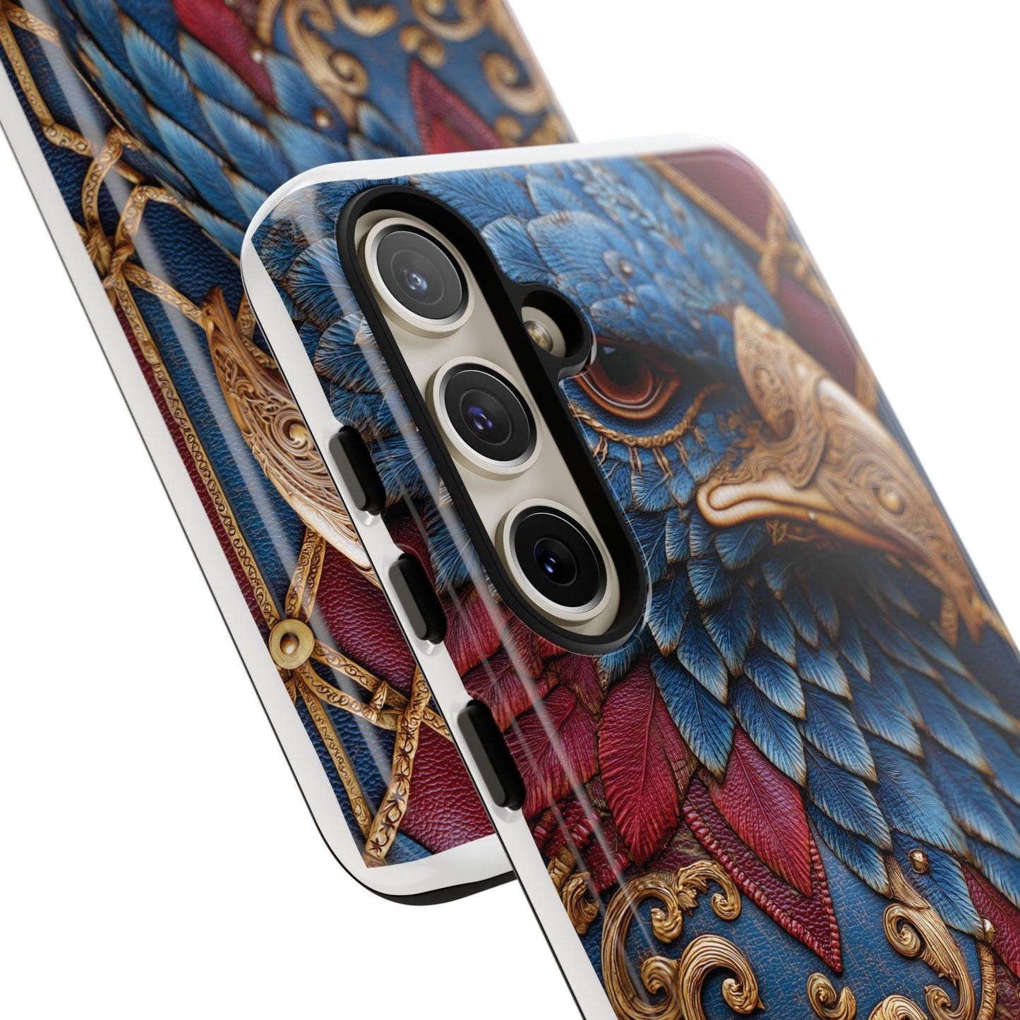 Leather Feather Eagle Sculpture Case — "Aigle Impérial"